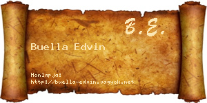 Buella Edvin névjegykártya
